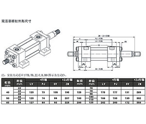 YGD標準液壓缸雙活塞桿液壓缸具體參數(shù)
